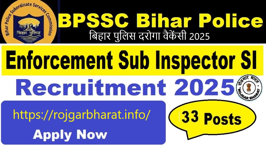 Bihar Police BPSSC Enforcement SI Recruitment 2025